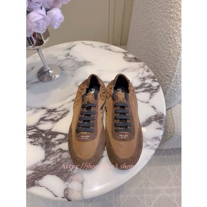 프라다 컬랩스 리나일론 및 스웨이드 엘라스틱 스니커즈 (남녀공용)