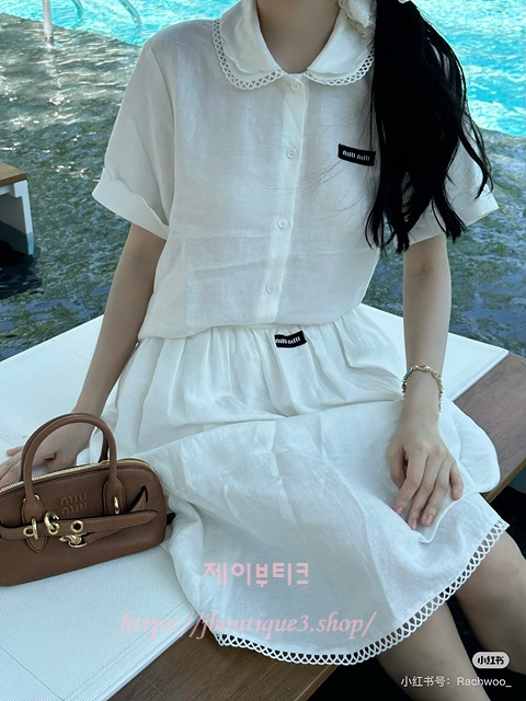 미우미우 반팔 셔츠