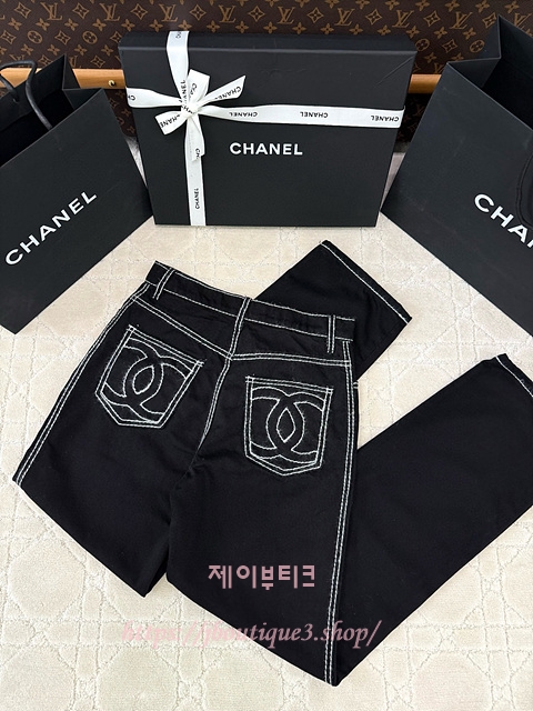 샤넬 데님 팬츠