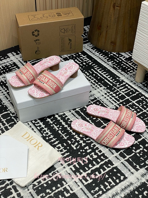 디올 디웨이 슬리퍼 (플랫,힐)