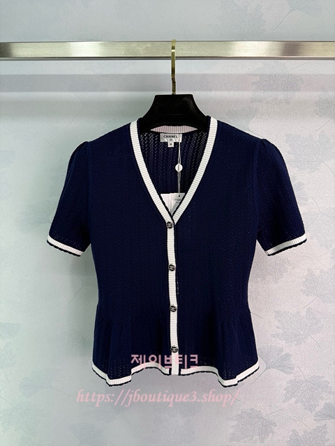 샤넬 반팔 니트