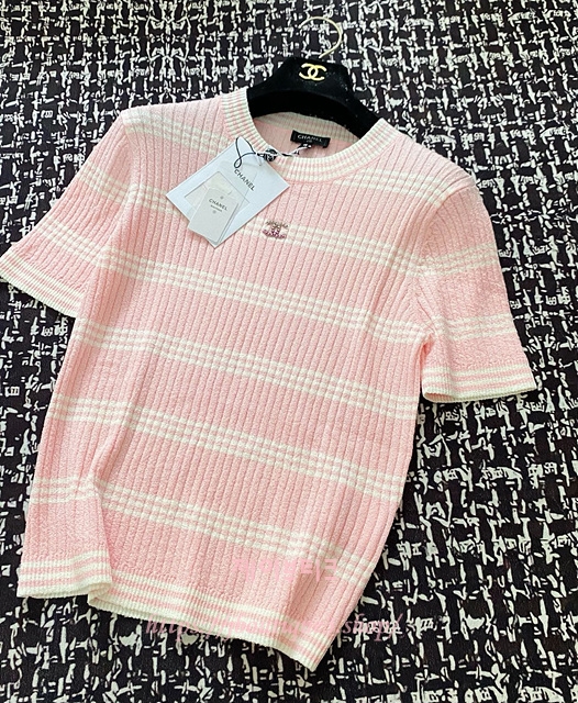 샤넬 반팔 니트