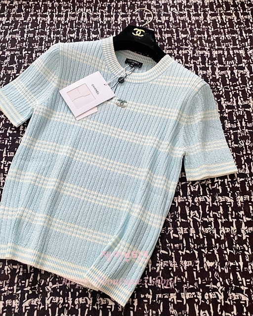 샤넬 반팔 니트