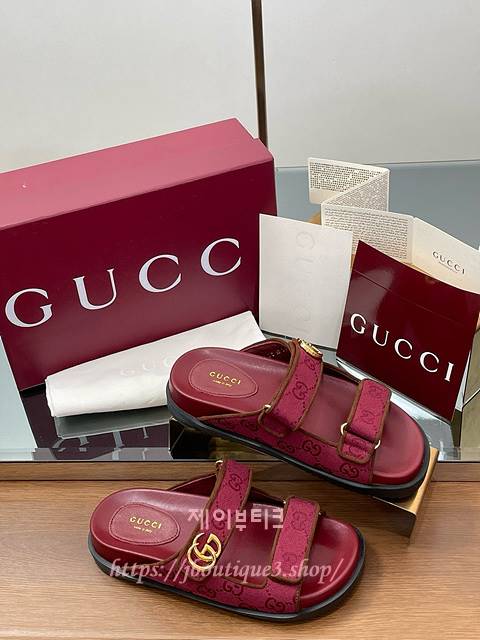 구찌 벨크로 슬리퍼