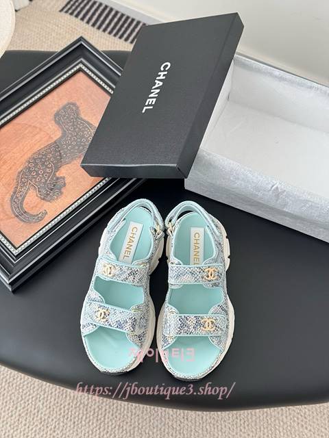 샤넬 벨크로 샌들