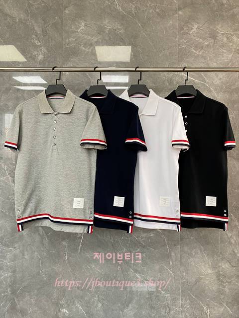 톰브라운 반팔 카라 티셔츠 (4color,남녀 공용)