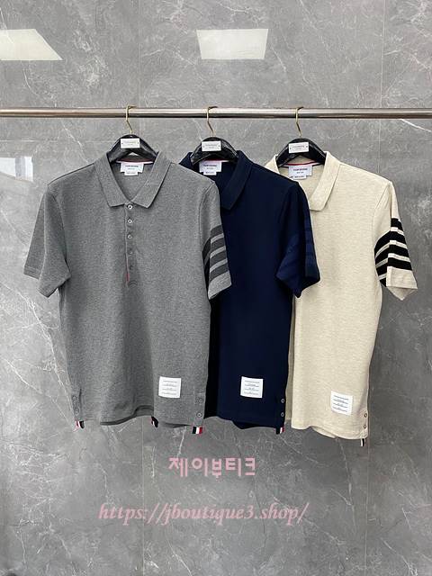 톰브라운 반팔 카라 티셔츠 (3color,남녀 공용)