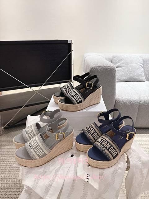 디올 Dway 웨지힐 샌들 (3color)