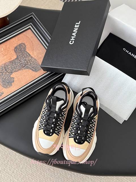 샤넬 믹스 드 파이버 스니커즈