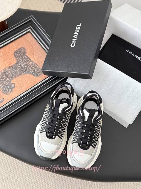 샤넬 믹스 드 파이버 스니커즈