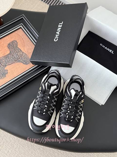 샤넬 믹스 드 파이버 스니커즈