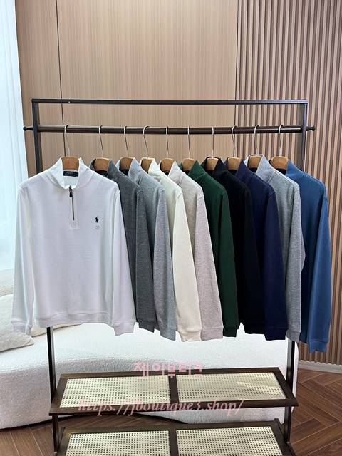 폴로 반집업 니트 (남녀공용 10color)