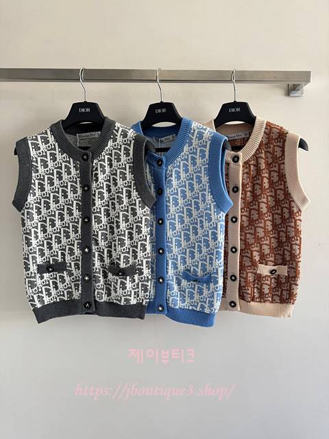 디올 니트 베스트 (3color)