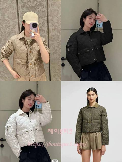 몽클레어 Chitre 다이아몬드 퀼팅 패딩 셔츠 재킷 (3color)