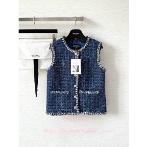 샤넬 트위드 베스트