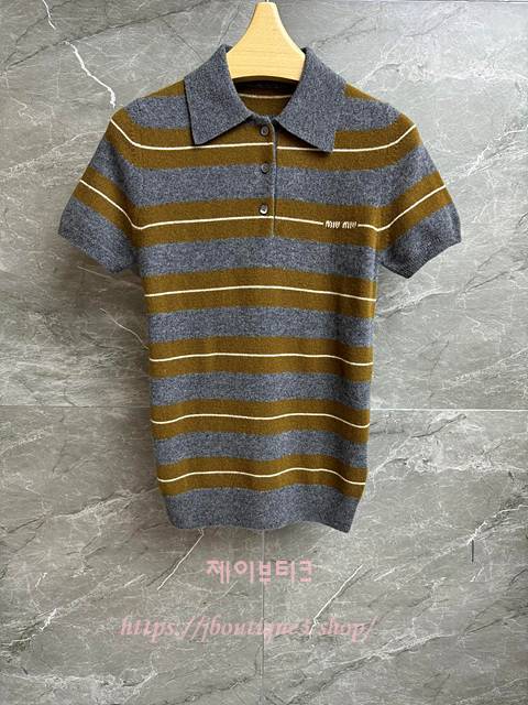 미우미우 반팔 니트