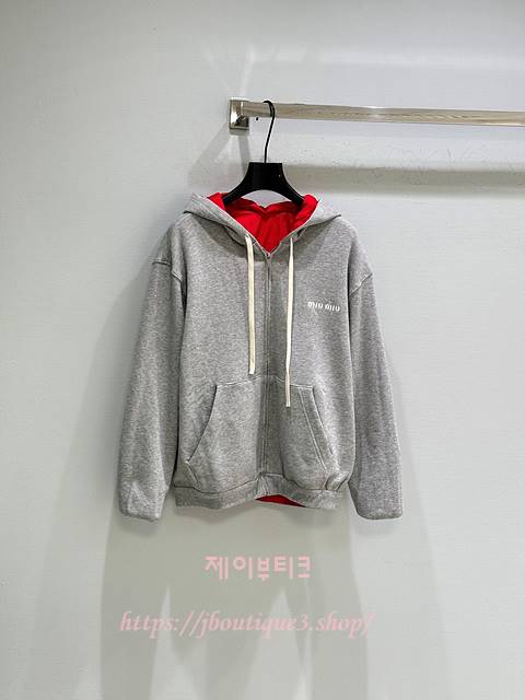 미우미우 리버서블 후드 집업