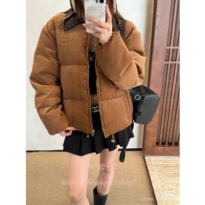 미우미우 코듀로이 패딩 점퍼