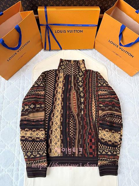 루이비통 남성 니트 집업