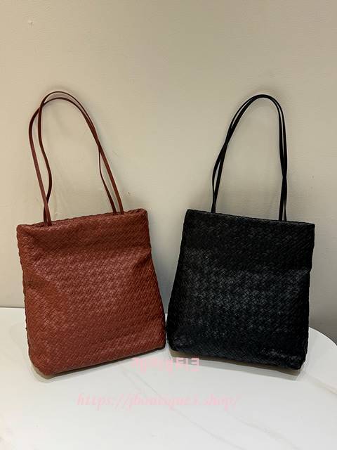 더로우 우븐 쉽스킨 토트백 (2color)