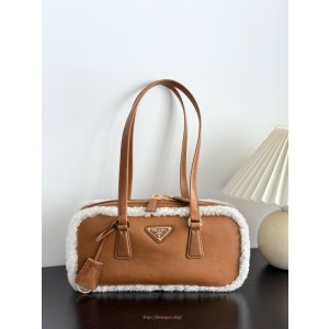 프라다 미디엄 시어링 투 핸들 백