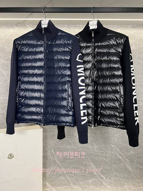 몽클레어 남성 패딩 울 집업 가디건 (2color)