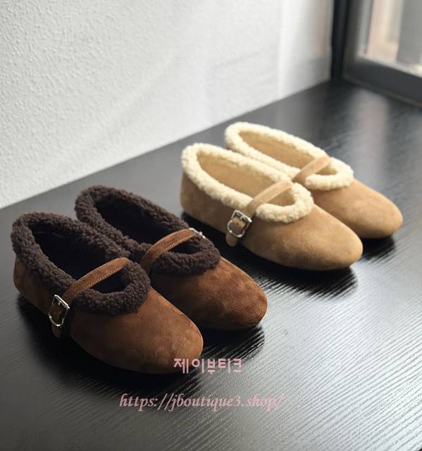 알라이아 시어링 발레 플랫 (2color)