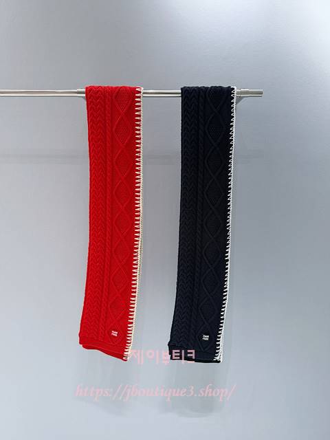 미우미우 케이블 니트 머플러 목도리 (2color)