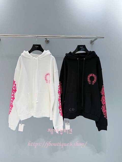 크롬하츠 남녀 공용 후드 티셔츠 (2color)