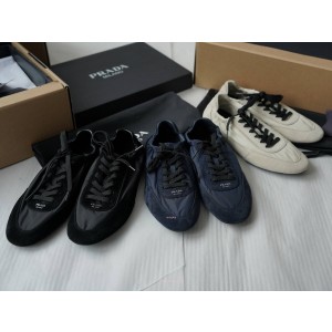 프라다 컬랩스 리나일론 및 스웨이드 스니커즈 (3color)