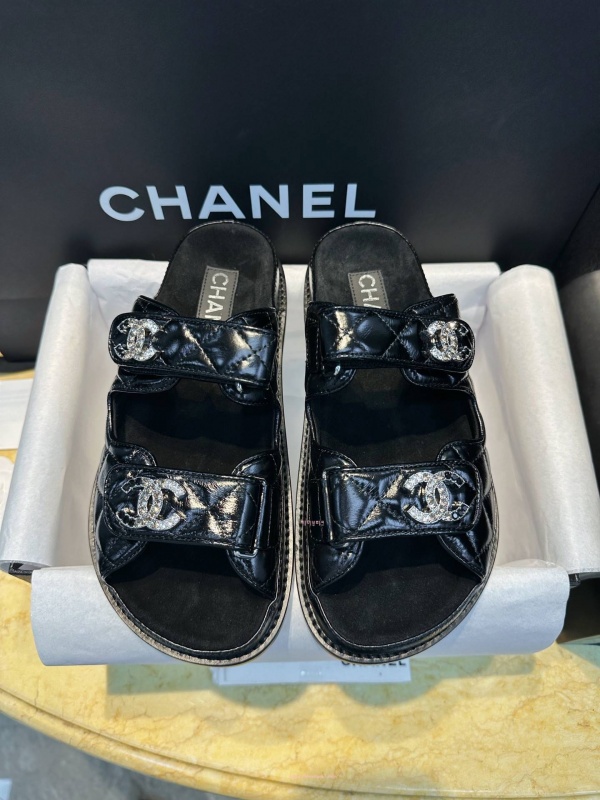 샤넬 벨크로 슬리퍼
