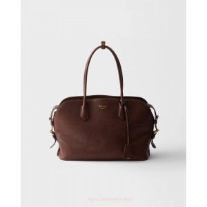 프라다 라지 가죽 토트백