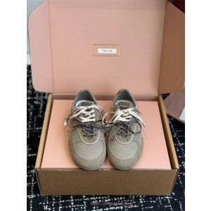 미우미우 메시 스웨이드 스니커즈