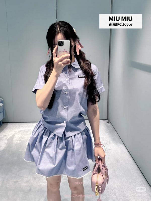 미우미우 반팔 셔츠