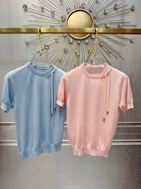 디올 반소매 피티드 스웨터 (2color)