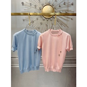 디올 반소매 피티드 스웨터 (2color)