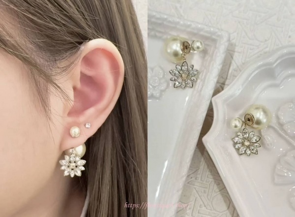 디올 Fleur de Glace 이어링