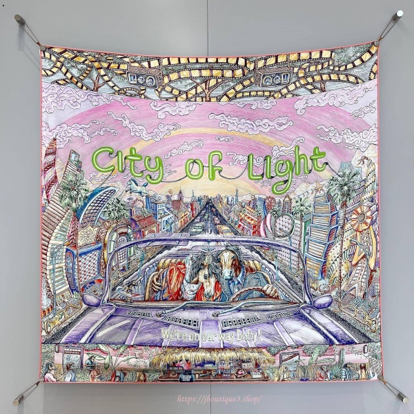 에르메스 신상 City of Light 스카프 90