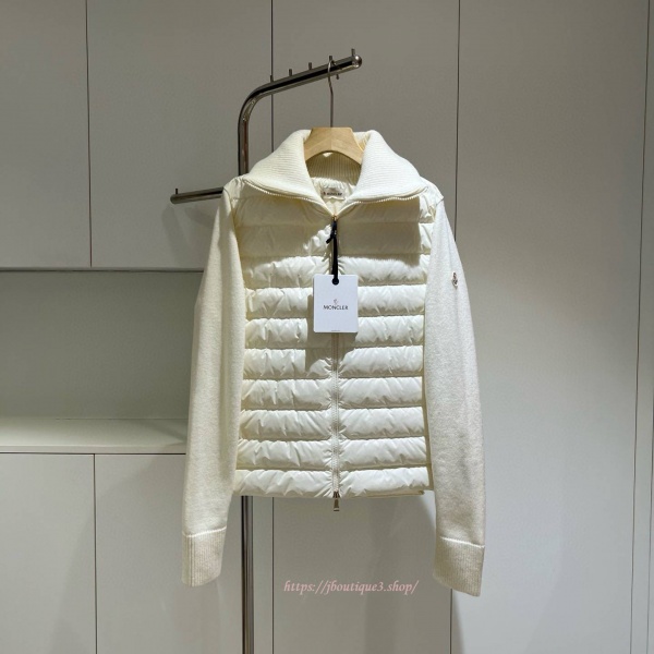 몽클레어 패딩 집업 울 카디건 (3color)